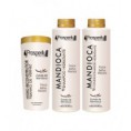 TRATAMENTO HIDRO RECONSTRUTOR MANDIOCA - Shampoo 1 Litro + Condicionador 1 Litro + Máscara 1 Kilo